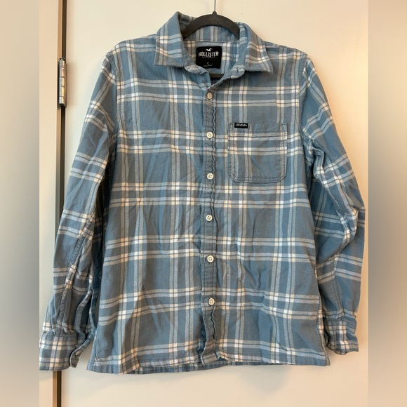Hollister blue flannel size small - Picture 2 of 6